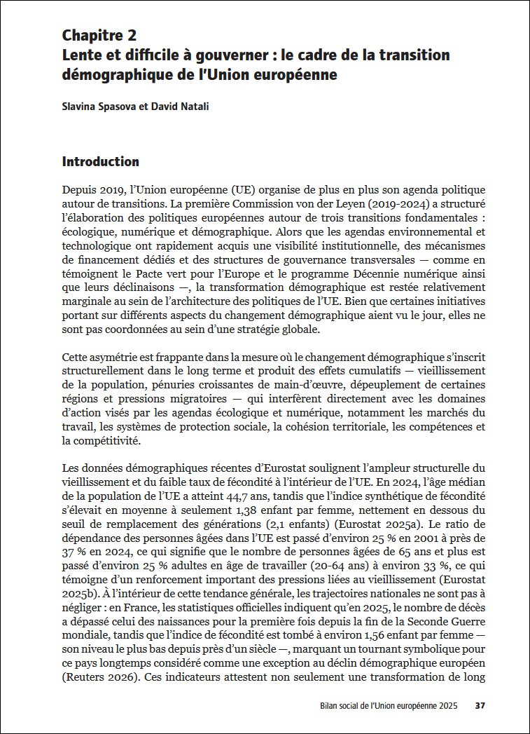 Bilan social de l'Union européenne - chapitre 2 - image de première page