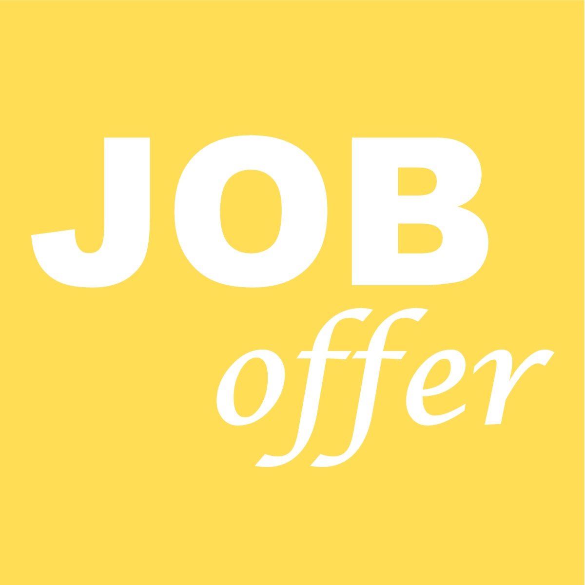 Logo OSE Job offer, white typo yellow